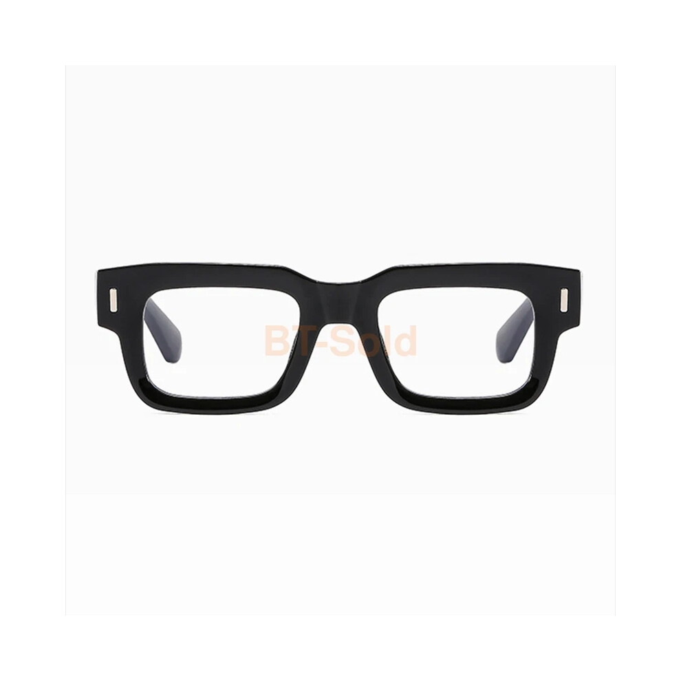 Black/Blue/Light (, +1.25 Strength) Thick Frames Blocking Reading Glasses Clear Lens Square Glasses