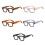 (Black, +2.50 strength) Thick Frames Blue Light Blocking Reading Glasses Clear Lens Square Glasses 8