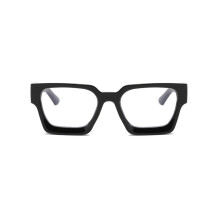(Black, +2.75 strength) Thick-rimmed anti-blue light reading glasses