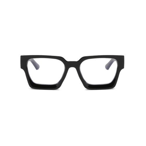 (Black, +2.75 strength) Thick-rimmed anti-blue light reading glasses