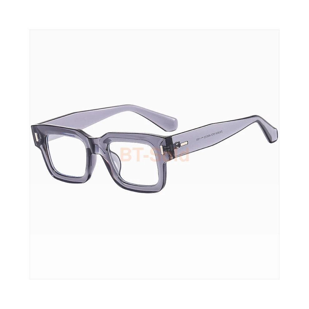 (Gray, +1.75 strength) Square large frame simple and clear reading glasses