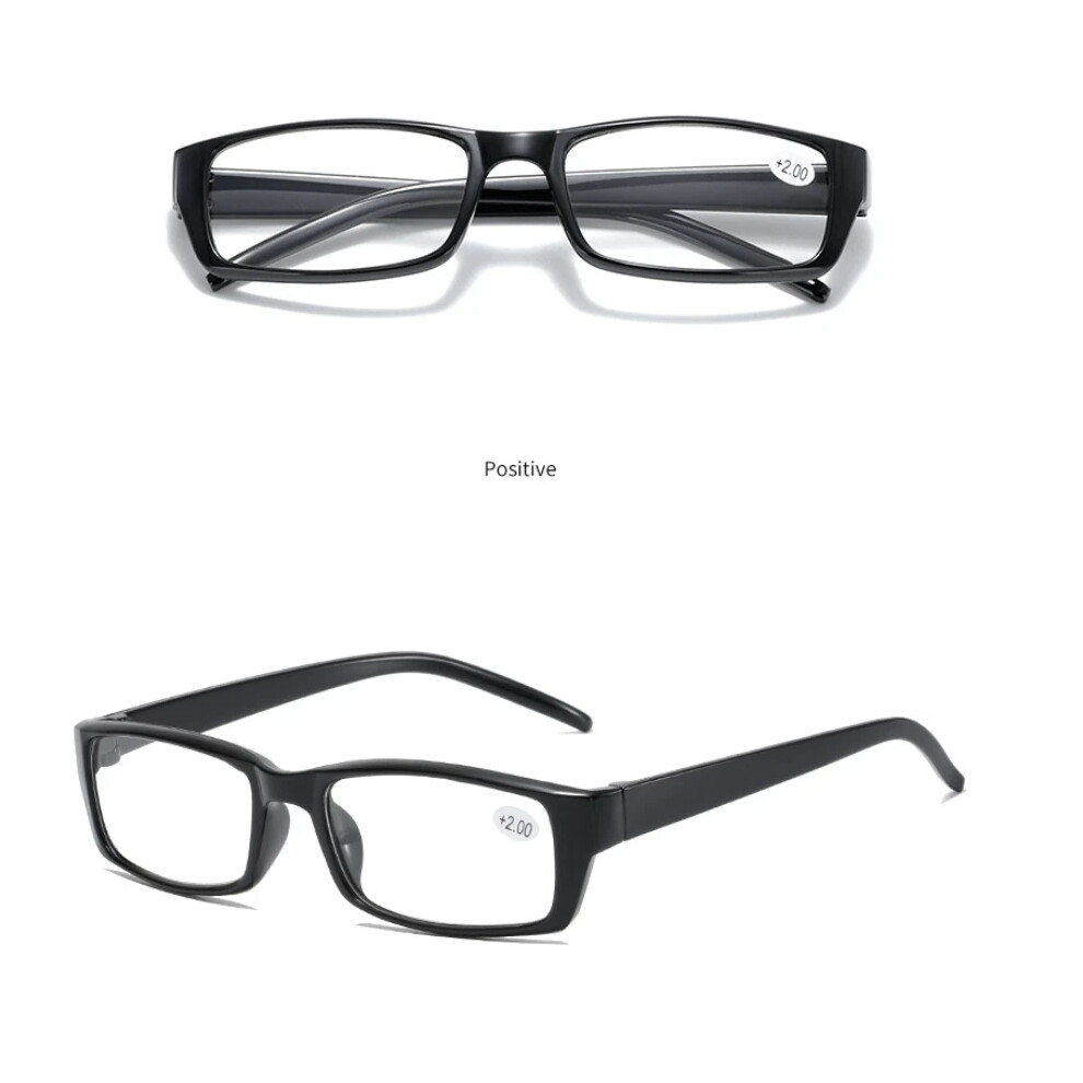 (Black, +1.00 strength) 4 Pack Mens Unisex Blocking Reading Glasses Black Spring Hinge Readers