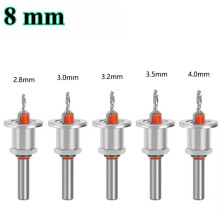 (1PCS 8x8x3.2mm) 2PCS 2.8/3/3.2/3.5/4mm Adjustable Countersink Drill Bits 8mm Shank Drill Bit Set Screw Woodworking Chamfer Tool Quick Change