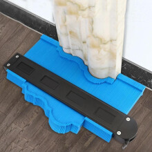 (5 Inch Blue)Profile Contour Gauge line Copier Ruler Cutting template Construction Woodworking Measuring instrument ceramic Tiling tiles tool