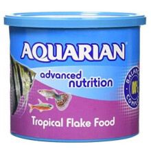 AQUARIAN Tropical Fish Food Flakes, Complete Nutrition, 200g