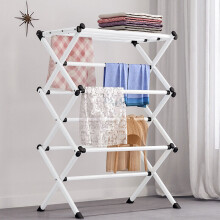 3 Tier Clothes Airer Dryer Metal Laundry Horse Drying Rack In/Outdoor Patio