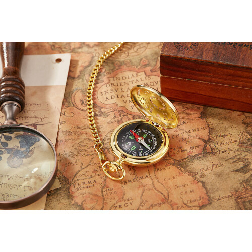 (1) Flip compass pocket watch 2