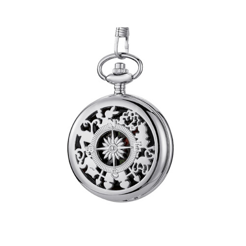 (2) Flip compass pocket watch