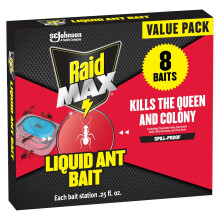 Raid Max Liquid Ant Bait; Kills Ants Where They Breed, for Indoor