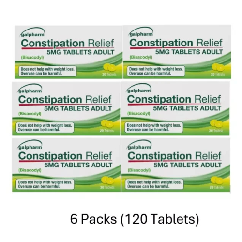 Galpharm Bisacodyl 5mg Constipation Relief Tablets  120 Laxatives