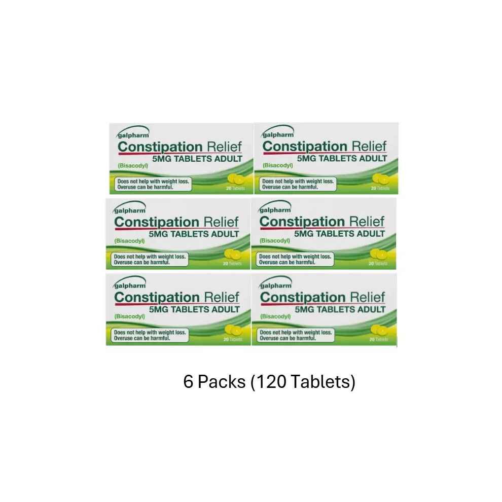 Galpharm Bisacodyl 5mg Constipation Relief Tablets  120 Laxatives-image-OPC-PHGFY8M-NEW
