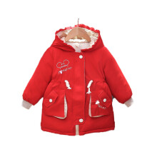 (Red, 5-6Years) Kids Girls' Coat Parker Jacket Warm Winter Hooded