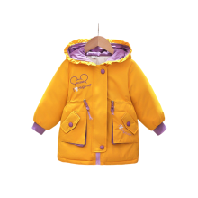 (Yellow, 3-4Years) Kids Girls' Coat Parker Jacket Warm Winter Hooded