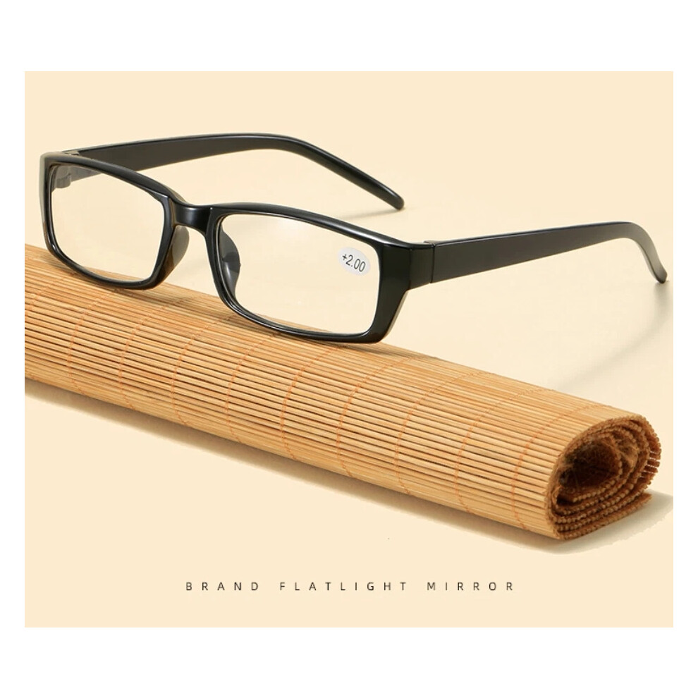 (Black, =+4.00 strength) 10pcs lightweight and stylish blue light blocking reading glasses