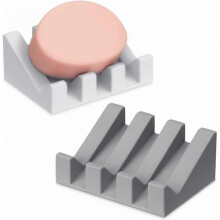 Silicone Soap Dish Self Draining Shower Soap Holder Keep Soap Dry Space Saving Storage for Bathroom Shower Kitchen Travel