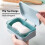 Soap Box with Removable Drainer and Lid, 2 Layers Rectangular Soap Dish Container, Travel Leakproof Holder Soap Dish Soap Case 3