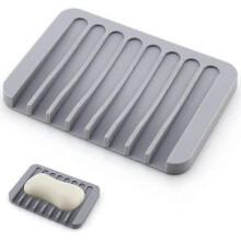 Multifunctional Silicone Soap Dish for Bathroom, Non-slip Storage Holder for Kitchen and Bathroom,