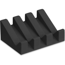 Silicone Soap Dish with Drainage - Soap Dishes Self Draining Easy Cleaning(Does not contain soap,Black)