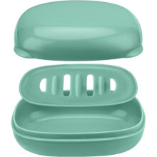 Soap Holder with Lid 1 PackTravel Soap Container with Removable Draining Layer.Soap Dish for Home, Camping, Travel