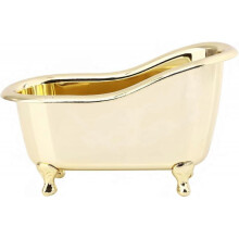 Creative Bathtub Soap Dish Plastic Tube Decorative Soap Box Holder Shower Bar Soap Tray Multi-Purpose ,12 * 6 * 7cm,Gold