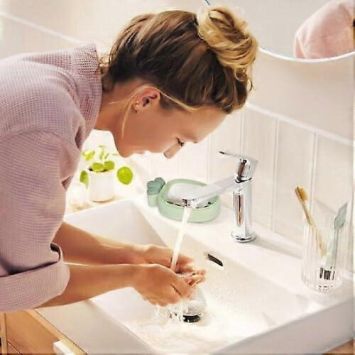 2Pcs Soap Dish Soap Box, Soap Dishes with Lid, Plastic Draining Soap Dishes, Soap Box Container, Soap Bar(Green) 2