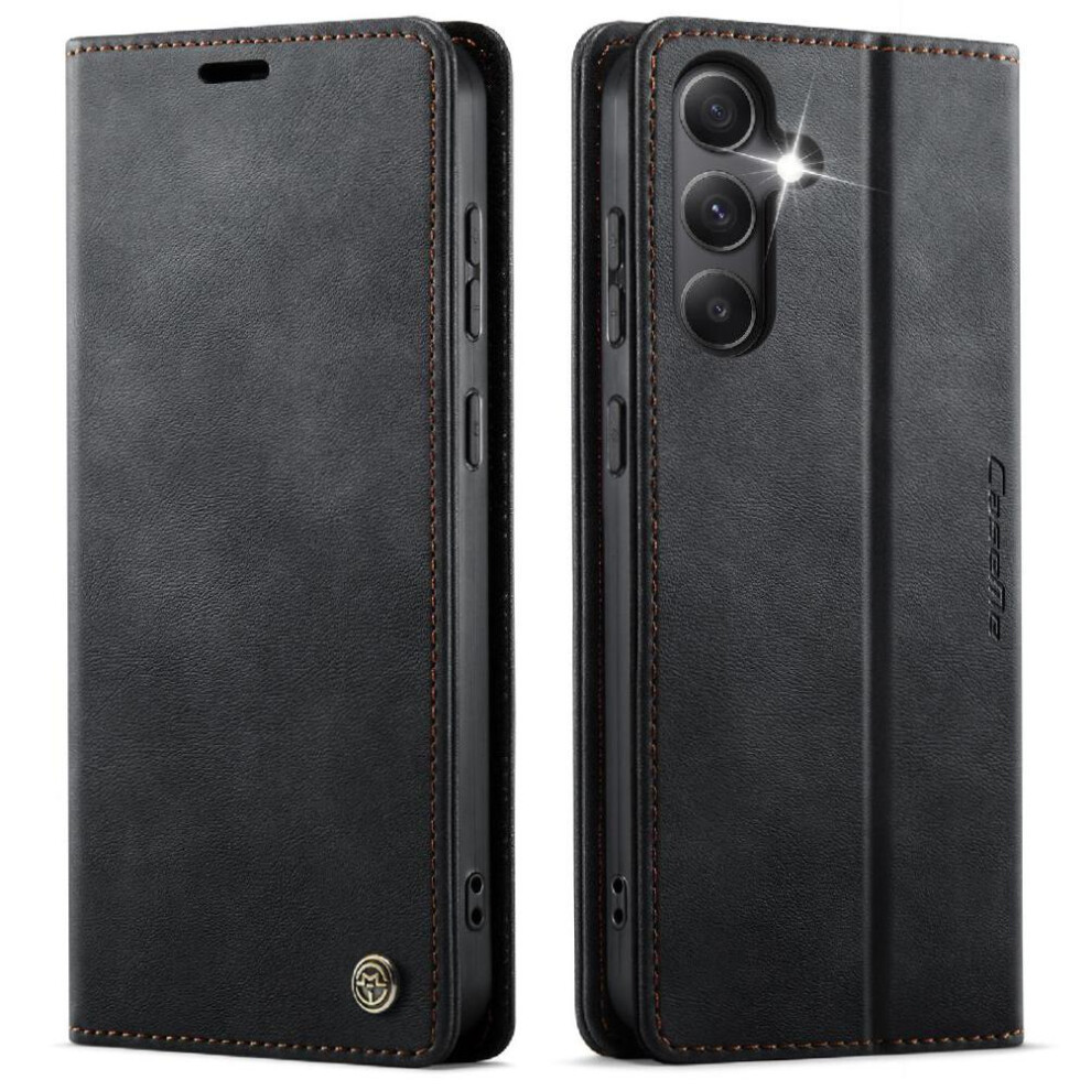 (Black) Retro Leather Wallet Case For Samsung Galaxy A34 5G Rfid Blocking Adjustable Kickstand Shockproof Protection Black 764563543366