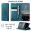 (Blue) Retro Leather Wallet Case for Samsung Galaxy A26 Rfid Blocking Adjustable Kickstand Shockproof Protection 7