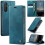 (Blue) Retro Leather Wallet Case for Samsung Galaxy A26 Rfid Blocking Adjustable Kickstand Shockproof Protection 5