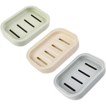 3packs Soap Dishes Soap Dish with Drainage Plastic Soap Dish Soap Saver White Soap Dish Keep Soap Dry