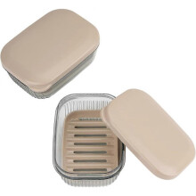 2 Pack Plastic Travel Soap Holder, Leakproof Portable Soap Container with Lid, Bar Soap Box for Traveling, Bathroom, Shower