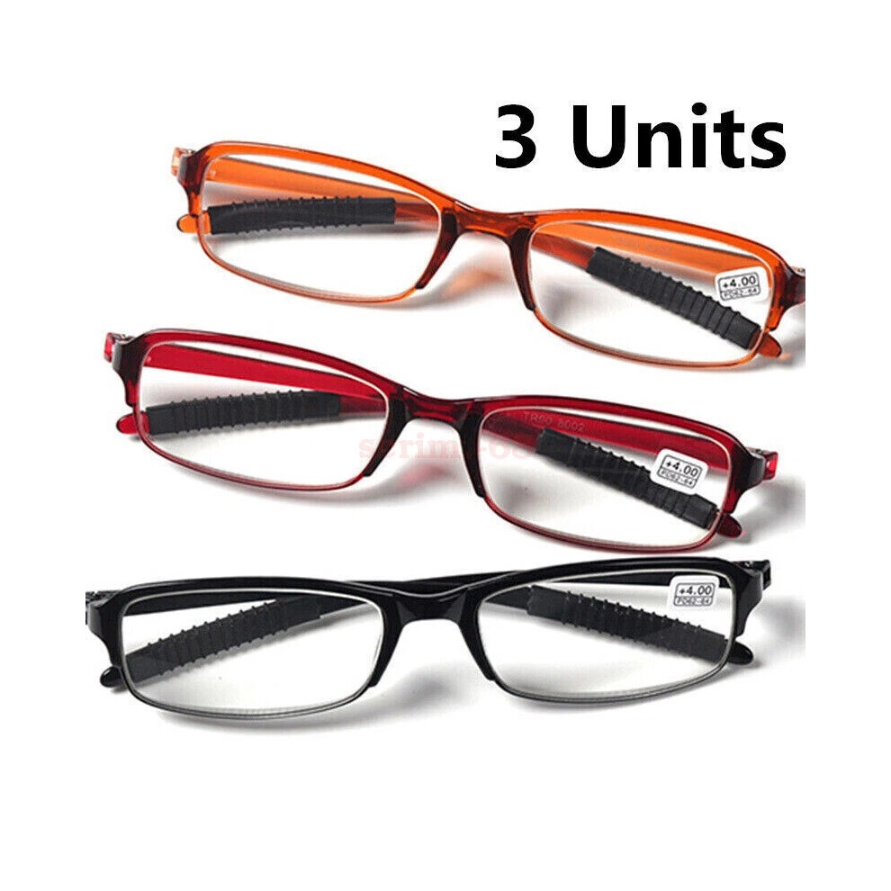 (+3.25 strength, 3 different color) 3P Reading Glasses Presbyopic reader +.75 +1.0 +1.25 +1.5 +1.75 +2.0 to +4.0