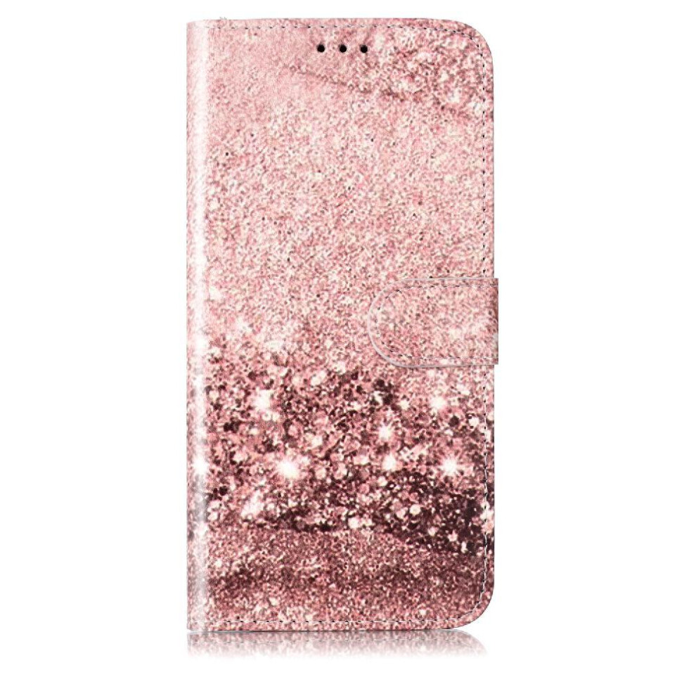 (Gold) Flip Case For Iphone 16 Pu Leather Wallet Magnetic Card Slots Holder Marble Pattern Full Protection Gold 764563544448