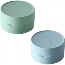 2 Packs Soap Container Plastic Travel Soap Container Portable Sealed Round Soap Dish Holder with Lid Leakproof Soap Box