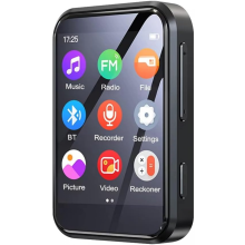 Kannettava MP3-soitin Bluetooth 5.4 HiFi-musiikkisoitin MP3 Walkman Kosketusnäyttö Kaiutin Tallennin Kamera
