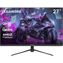 XGaming 27 Inch Gaming Monitor, QHD 2560x1440p,VA,165Hz, 1ms MPRT, 100% SRGB, AMD FreeSync compatible, HDR10, Blue Light Filter