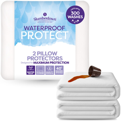 Slumberdown 2 Pack Waterproof Pillow Protector