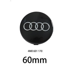 4kpl 60mm mustat auton keskirenkaat (4B0601170) malleihin Audi A3 A4 A6 A8