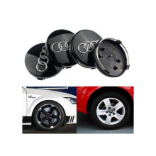 Naafdoppen 60 mm, 4 stuks ABS naafdoppen, velgdoppen, autostyling, wielaccessoires, compatibel met Audi A126