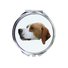 Anglický pointer - zrkadlo so záberom a geometrickým nápisom značky Art-Dog