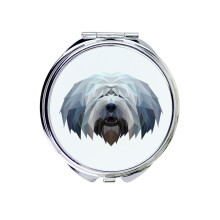 Poľský nížinný ovčiak - zrkadlo so záberom a geometrickým nápisom značky Art-Dog