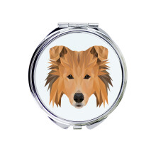 Kolia drsnosrstá - zrkadlo so záberom a geometrickým nápisom značky Art-Dog