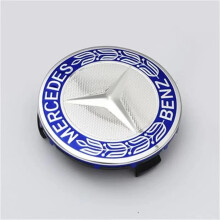 (Dark Blue Wheat) Mercedes Wheel Hub Caps for C180 C200 E260 E300 S350 ML350 OEM Center Cover 75mm 4pcs