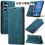 Wallet Case For Samsung S25 Leather Flip Magnetic TPU Shell Case blue 1