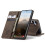Wallet Case For Samsung S25 Leather Flip Magnetic TPU Shell Case brown 4