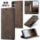 Wallet Case For Samsung S25 Leather Flip Magnetic TPU Shell Case brown 1