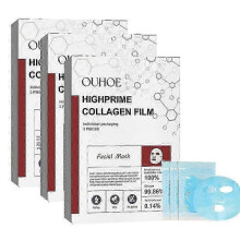 9pcs OUHOE Hydrolyzed Collagen Protein Film Gel Facial Mask Paper Anti Wrinkle Moisturizing Soluble Face Filler Fir