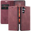 Wallet Case For Samsung S25 Leather Flip Magnetic TPU Shell Case red 3