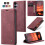 Wallet Case For Samsung S25 Leather Flip Magnetic TPU Shell Case red 1