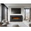 Acantha Bloc Pre-Built Black Marble Effect Fully Inset Media Wall Suite 1