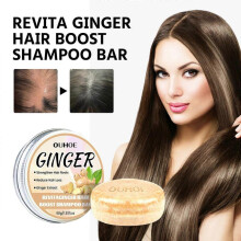 (3 Box) 60g Ginger Shampoo Bar  OUHOE Solid Soap for Strong Roots & Hair Care